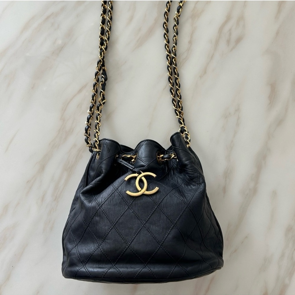 Chanel Black Quilted Leather Shoulder Bag